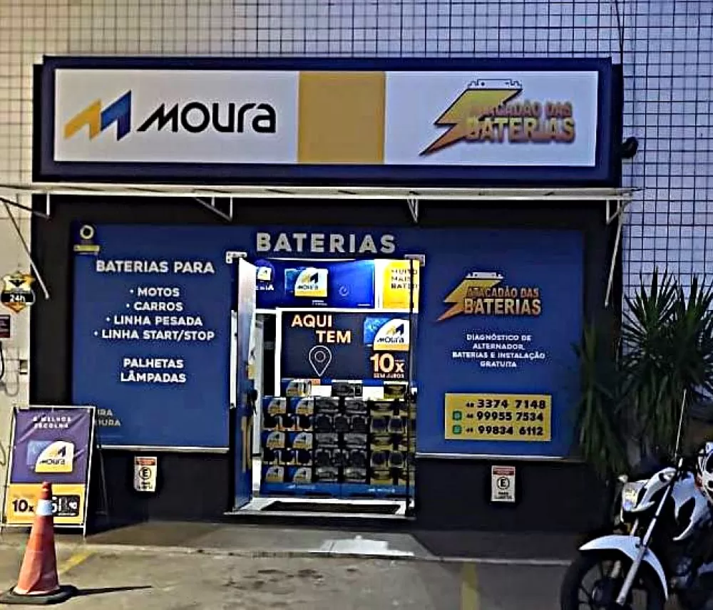 Fachada da Atacadão das Baterias Palhoça